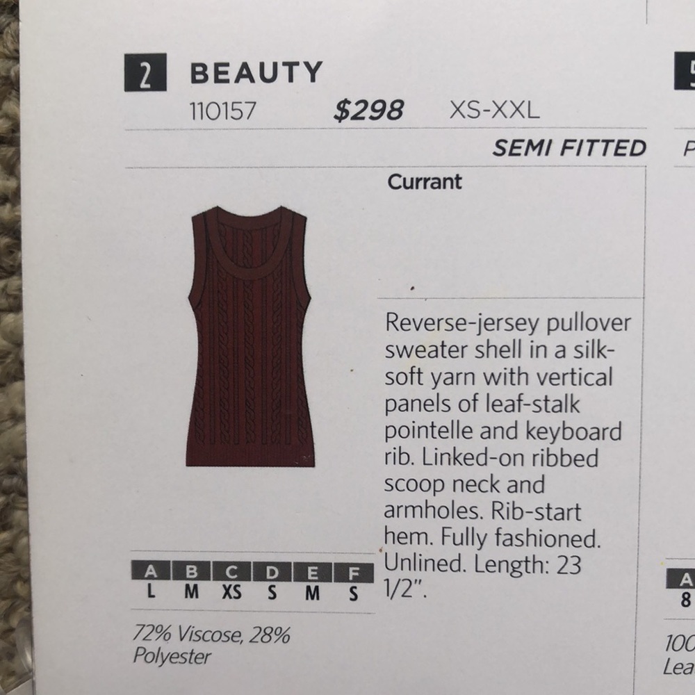 Carlisle Beauty Burgundy Cardigan Sweater set with Shell - Picture 4 of 16